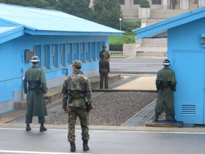 North and South Korean soldiers