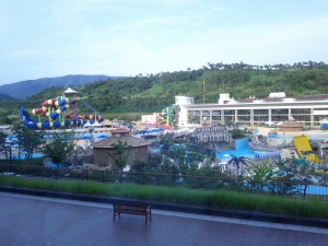 Water park at the first hotel... Such a tease. 